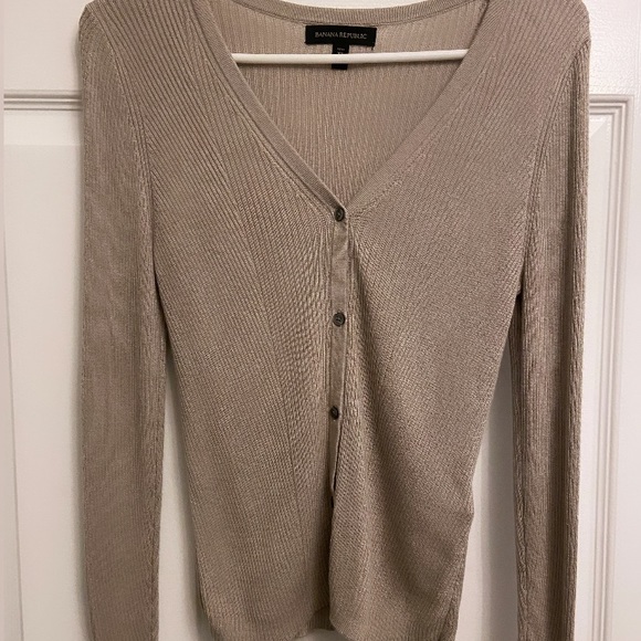 BNWOT Banana Republic Cardigan with Silk - Picture 2 of 2